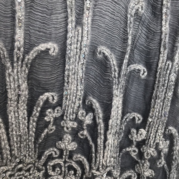 SOFT Surroundings Silk Romance Top sleeveless tunic size XS oversized grey - Picture 5 of 11